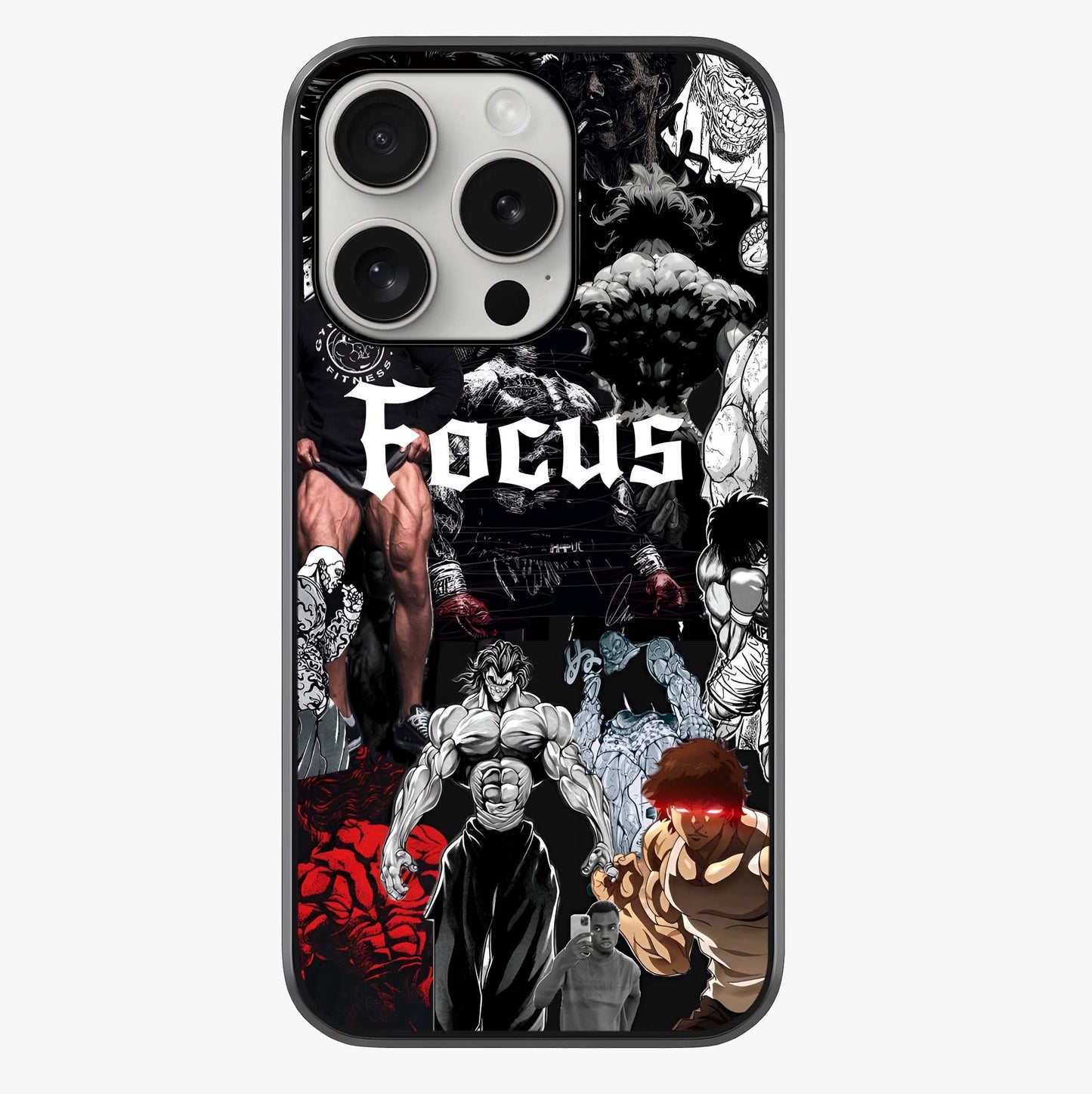 Relentless Power Focus Glass Case showing full back design in clean flat view with glossy glass finish.