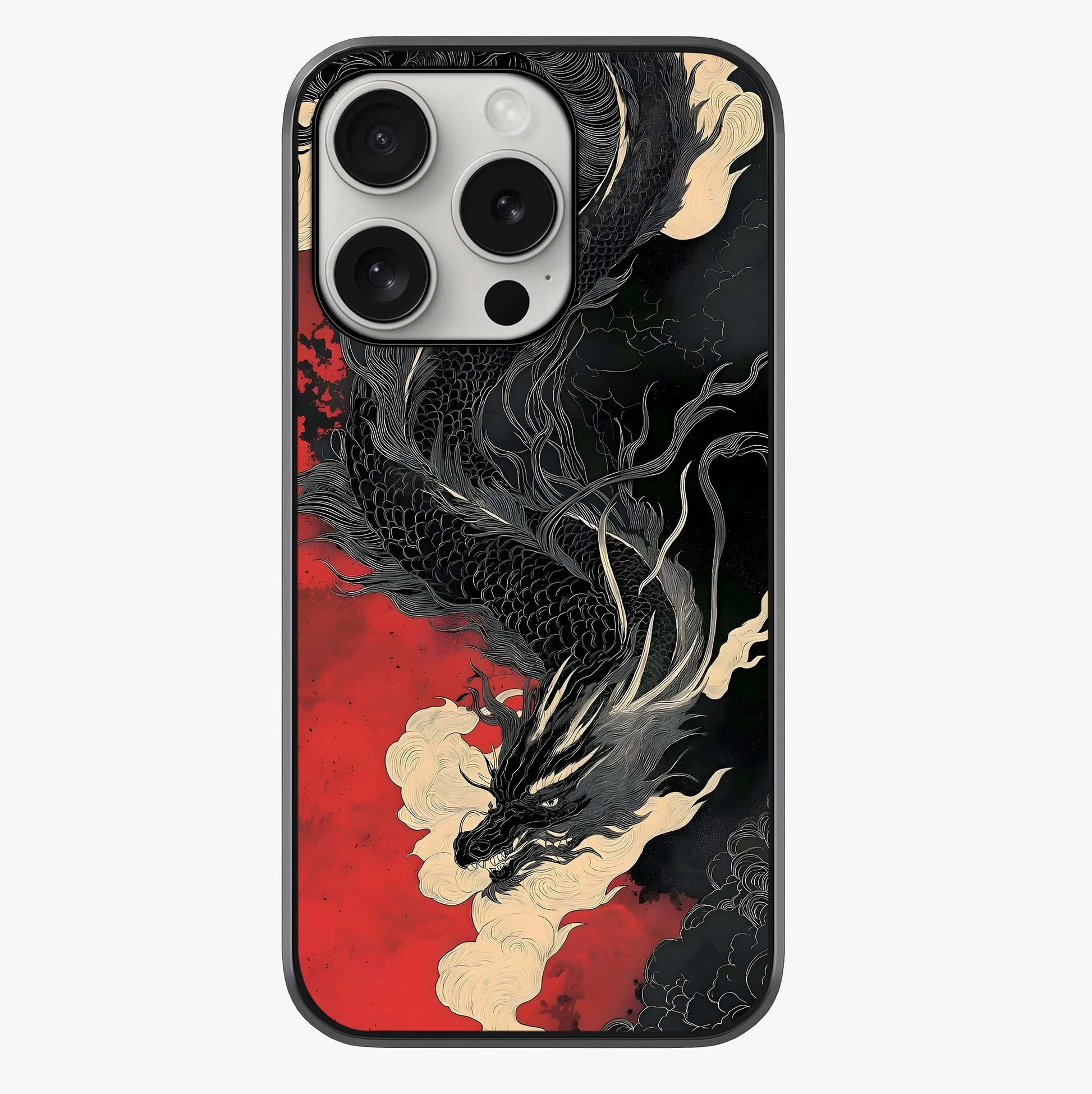 Shadow Dragon Fury Glass Case showing full back design in clean flat view with glossy glass finish.