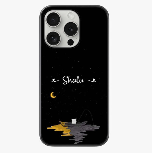 Silent Night Row Glass Case showing full back design in clean flat view with glossy glass finish.
