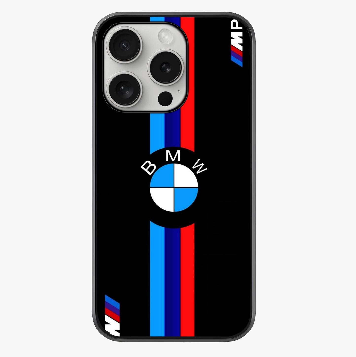 Turbo Bmw Beast Glass Case showing full back design in clean flat view with glossy glass finish.