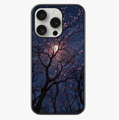 Twilight Sakura Serenade Glass Case showing full back design in clean flat view with glossy glass finish.