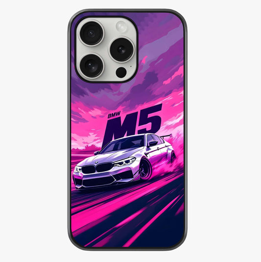 Velocity Drift Pulse Glass Case showing full back design in clean flat view with glossy glass finish.