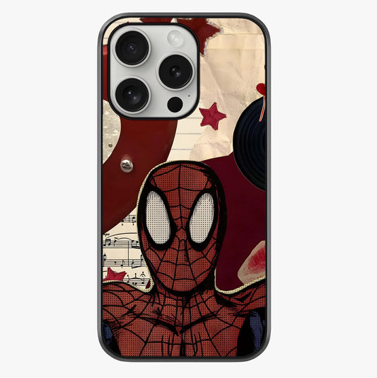 Web Warrior Vibes Glass Case showing full back design in clean flat view with glossy glass finish.