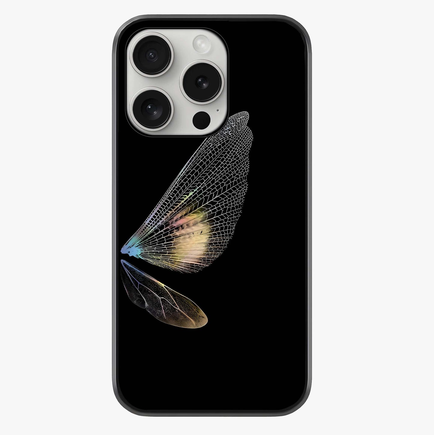 Whispers Of Wings Glass Case showing full back design in clean flat view with glossy glass finish.