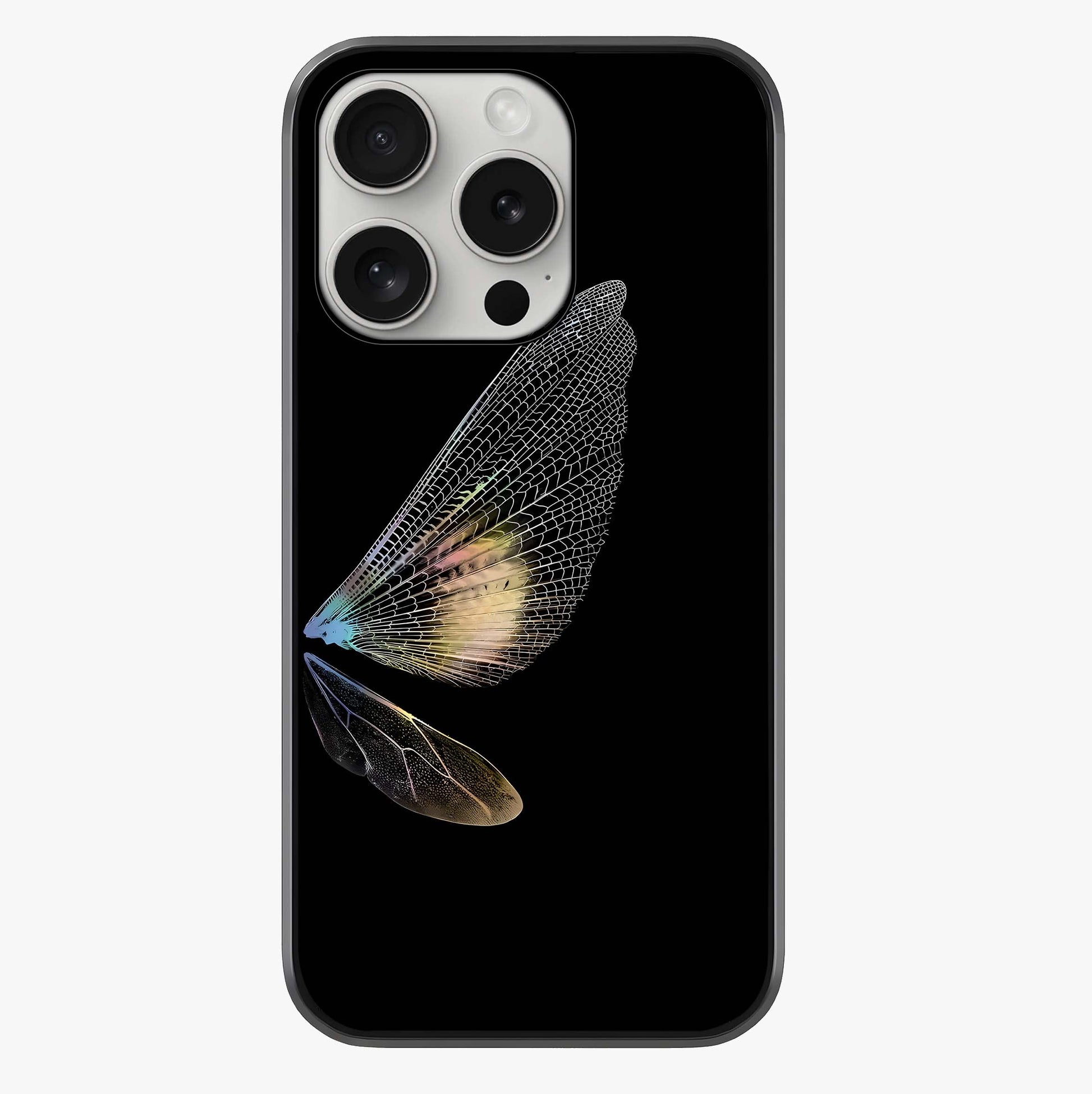 Whispers Of Wings Glass Case showing full back design in clean flat view with glossy glass finish.