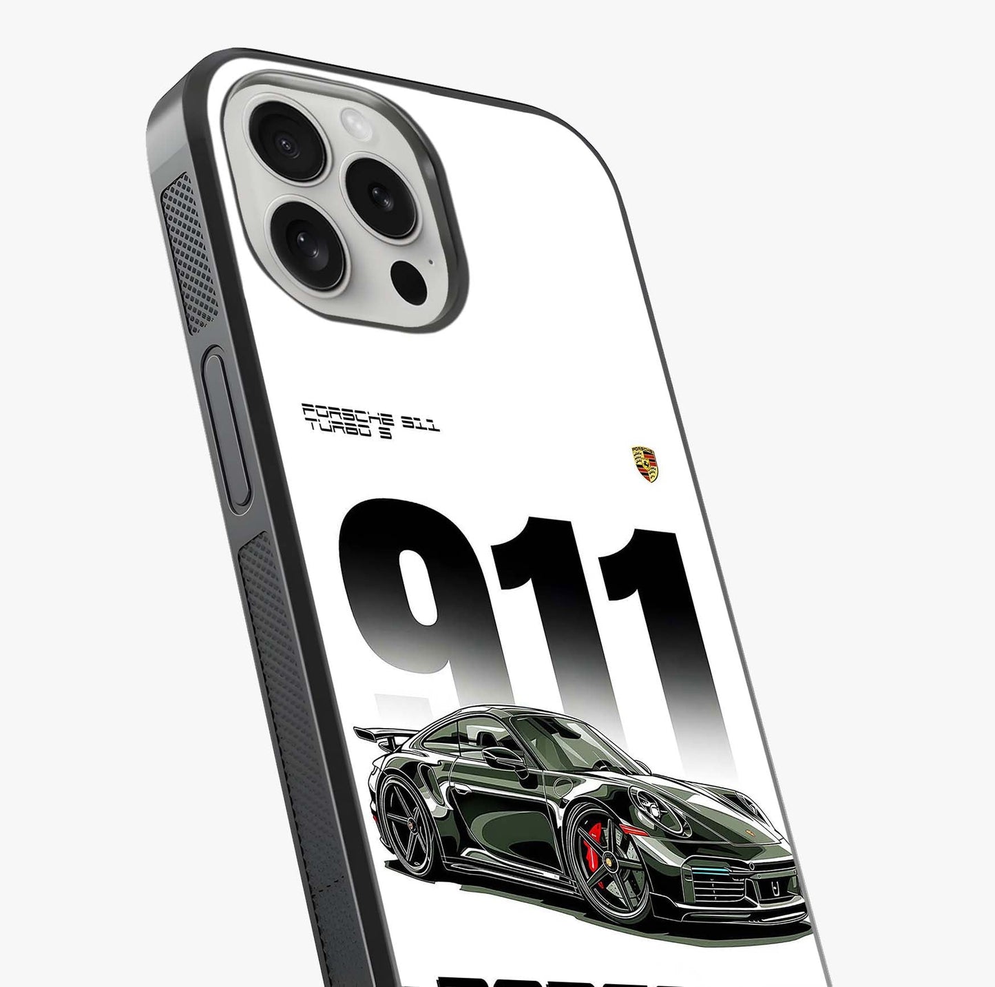 911 Turbo Dominance Glass Case captured at a warm angle highlighting gloss, texture and premium glass finish.