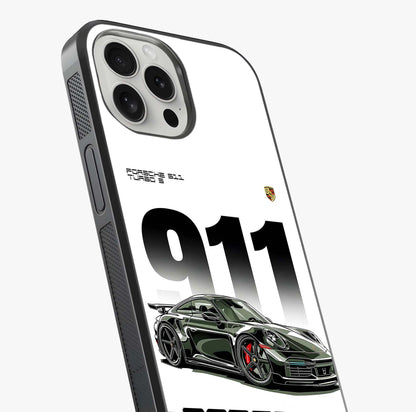 911 Turbo Dominance Glass Case captured at a warm angle highlighting gloss, texture and premium glass finish.