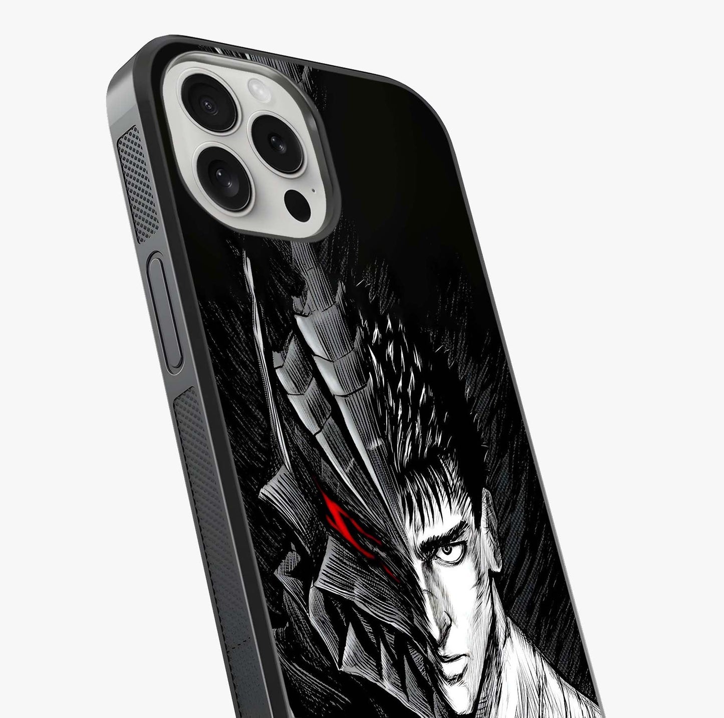 Berserker Blood Oath Glass Case captured at a warm angle highlighting gloss, texture and premium glass finish.