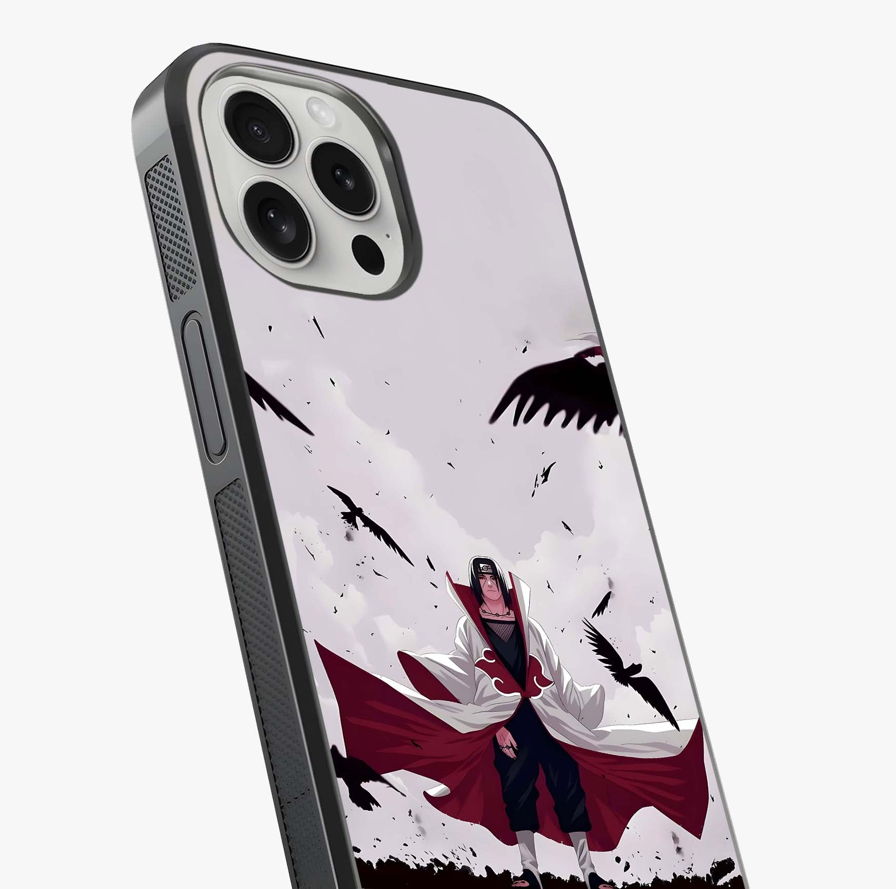Crimson Crow Ascension Glass Case captured at a warm angle highlighting gloss, texture and premium glass finish.