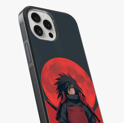Crimson Moon Warlord Glass Case captured at a warm angle highlighting gloss, texture and premium glass finish.