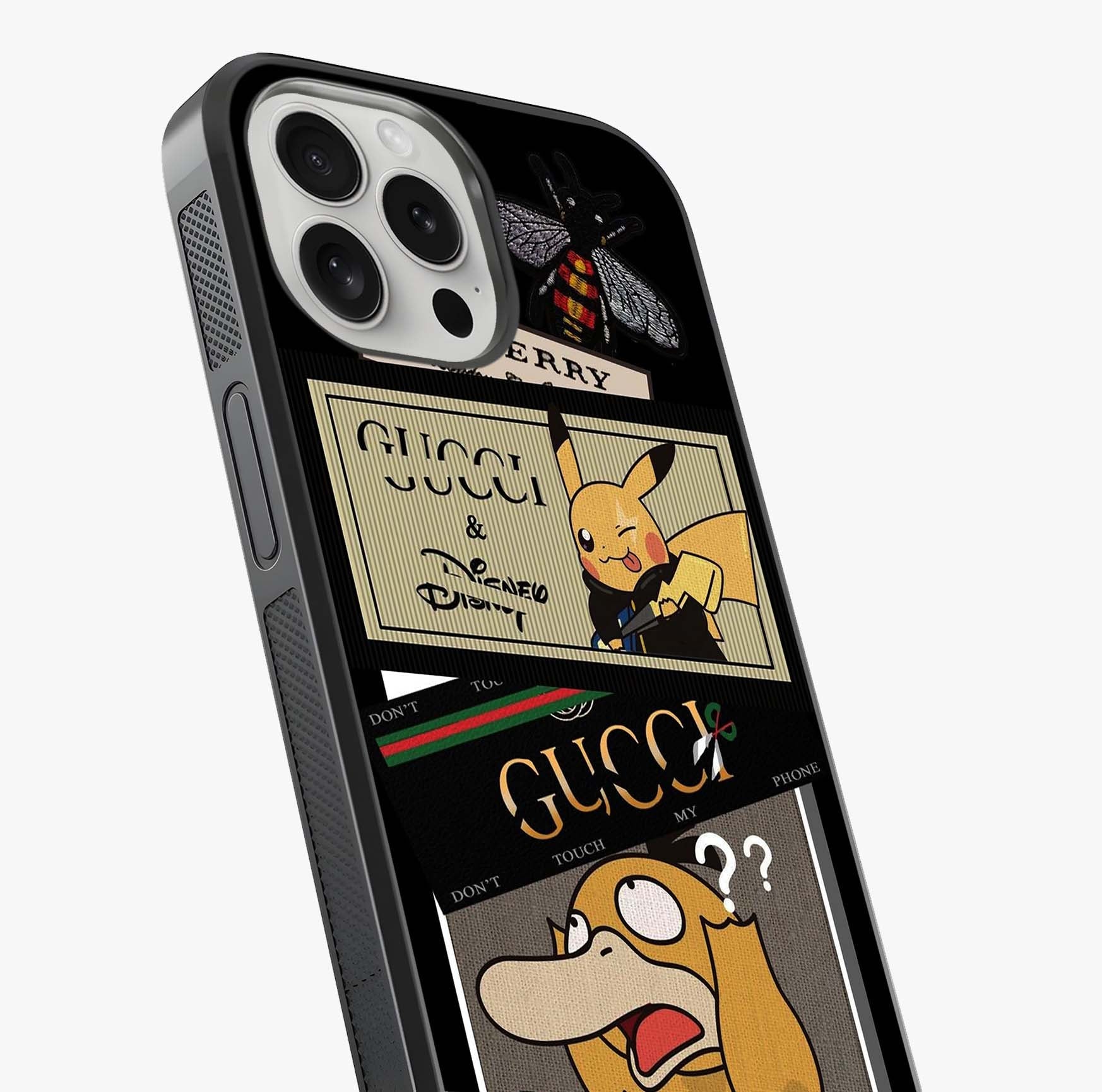Gucci Play Mashup Glass Case captured at a warm angle highlighting gloss, texture and premium glass finish.