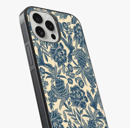 Heirloom Wild Bloom Glass Case captured at a warm angle highlighting gloss, texture and premium glass finish.
