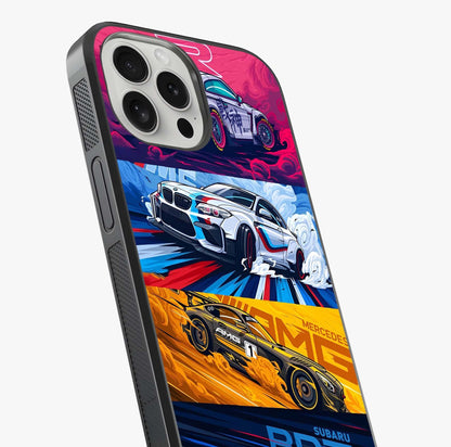 Jdm Sports Car Glass Case captured at a warm angle highlighting gloss, texture and premium glass finish.