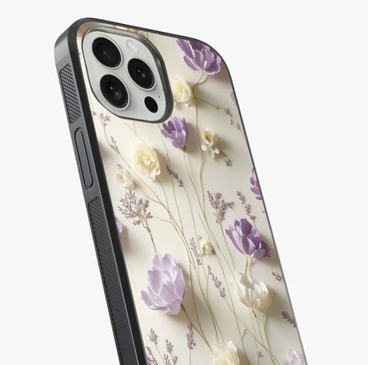 Lilac Breeze Harmony Glass Case captured at a warm angle highlighting gloss, texture and premium glass finish.