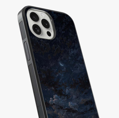 Lunar Veil Silence Glass Case captured at a warm angle highlighting gloss, texture and premium glass finish.
