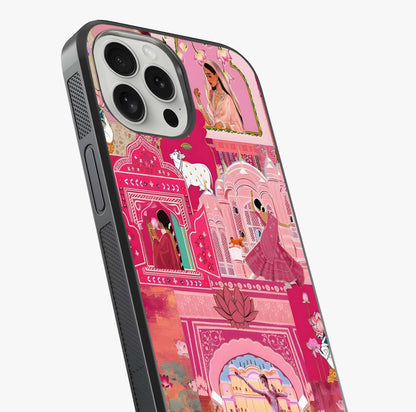 Pink Palace Muse Glass Case captured at a warm angle highlighting gloss, texture and premium glass finish.