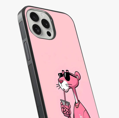Pink Panther Glass Case captured at a warm angle highlighting gloss, texture and premium glass finish.