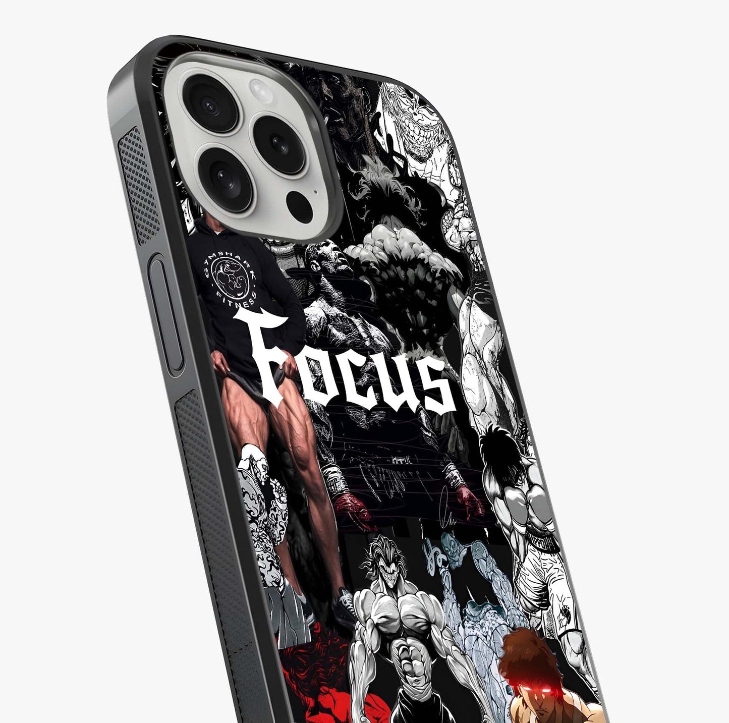 Relentless Power Focus Glass Case captured at a warm angle highlighting gloss, texture and premium glass finish.