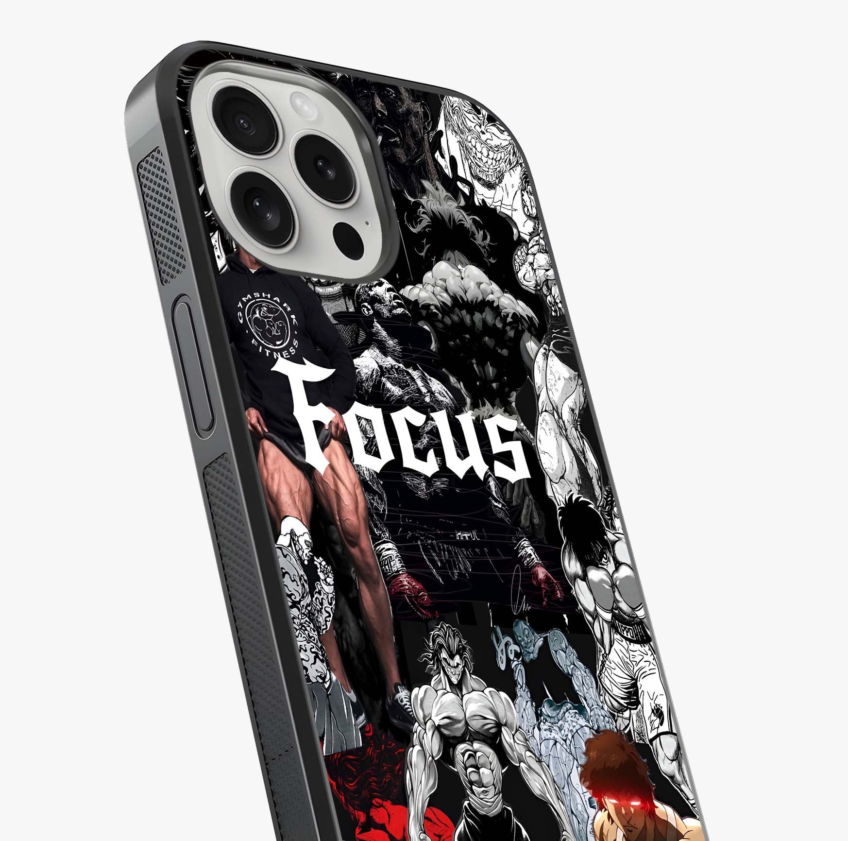Relentless Power Focus Glass Case captured at a warm angle highlighting gloss, texture and premium glass finish.