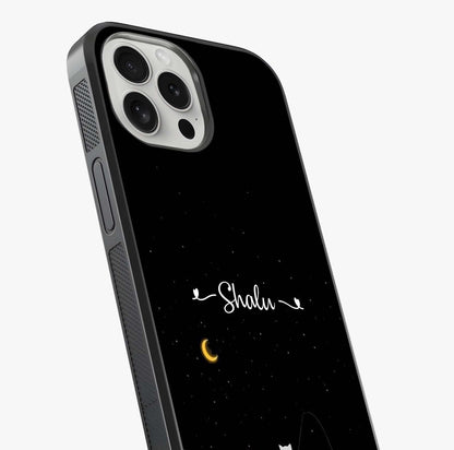 Silent Night Row Glass Case captured at a warm angle highlighting gloss, texture and premium glass finish.