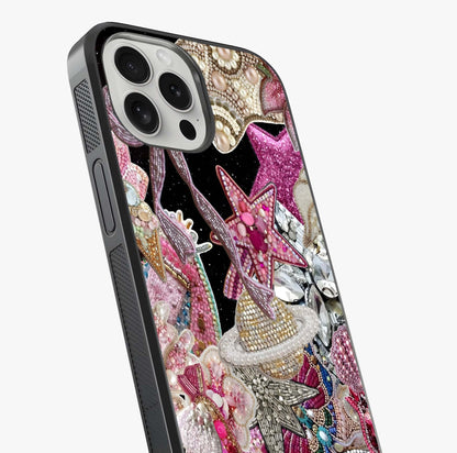 Starlit Jewel Dream Glass Case captured at a warm angle highlighting gloss, texture and premium glass finish.