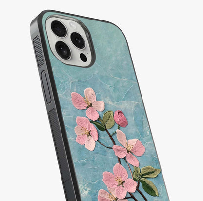 Threaded Blossom Breeze Glass Case captured at a warm angle highlighting gloss, texture and premium glass finish.