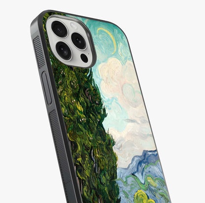 Van Gogh Vintage Art Glass Case captured at a warm angle highlighting gloss, texture and premium glass finish.
