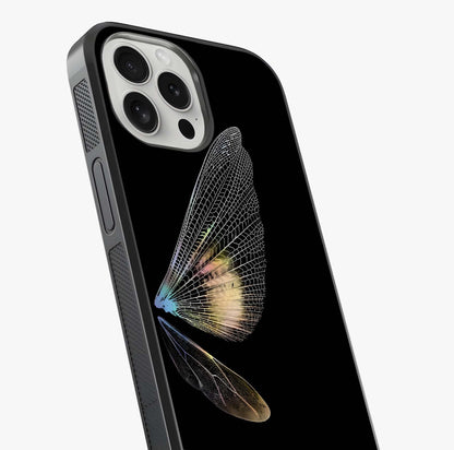 Whispers Of Wings Glass Case captured at a warm angle highlighting gloss, texture and premium glass finish.