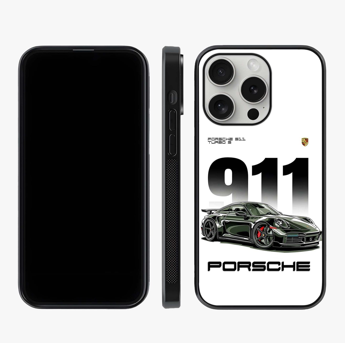 911 Turbo Dominance Glass Case displayed upright for full design visibility and premium finish.