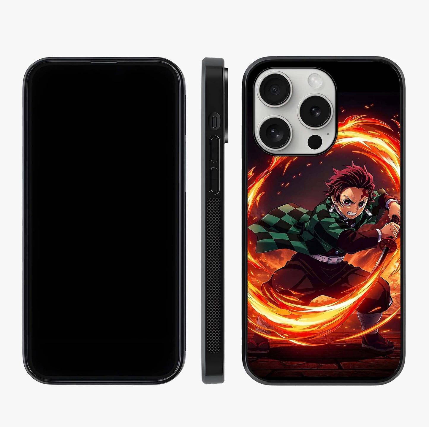 Blazing Sword Resolve Glass Case displayed upright for full design visibility and premium finish.
