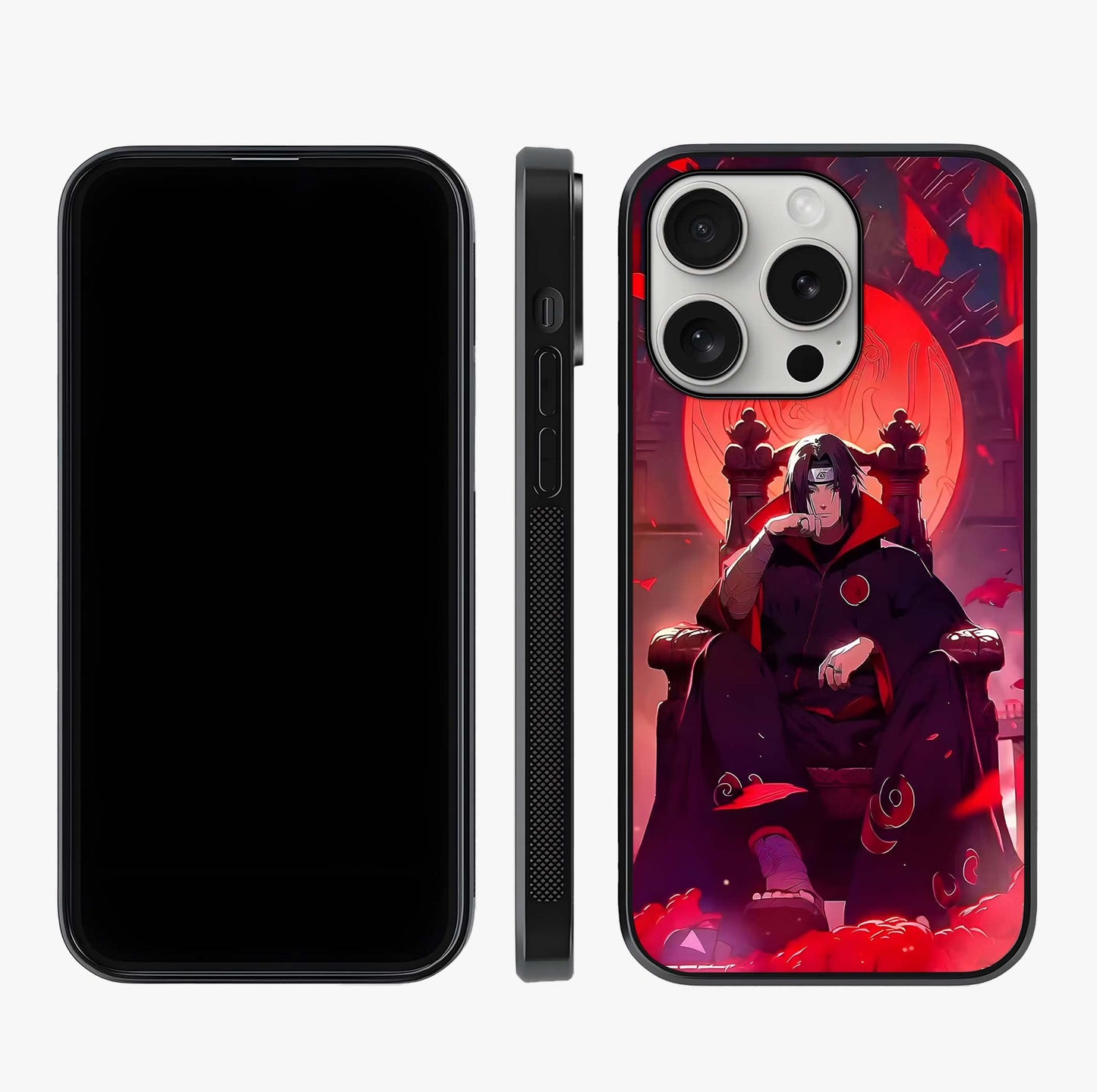 Blood Moon Sovereign Glass Case displayed upright for full design visibility and premium finish.