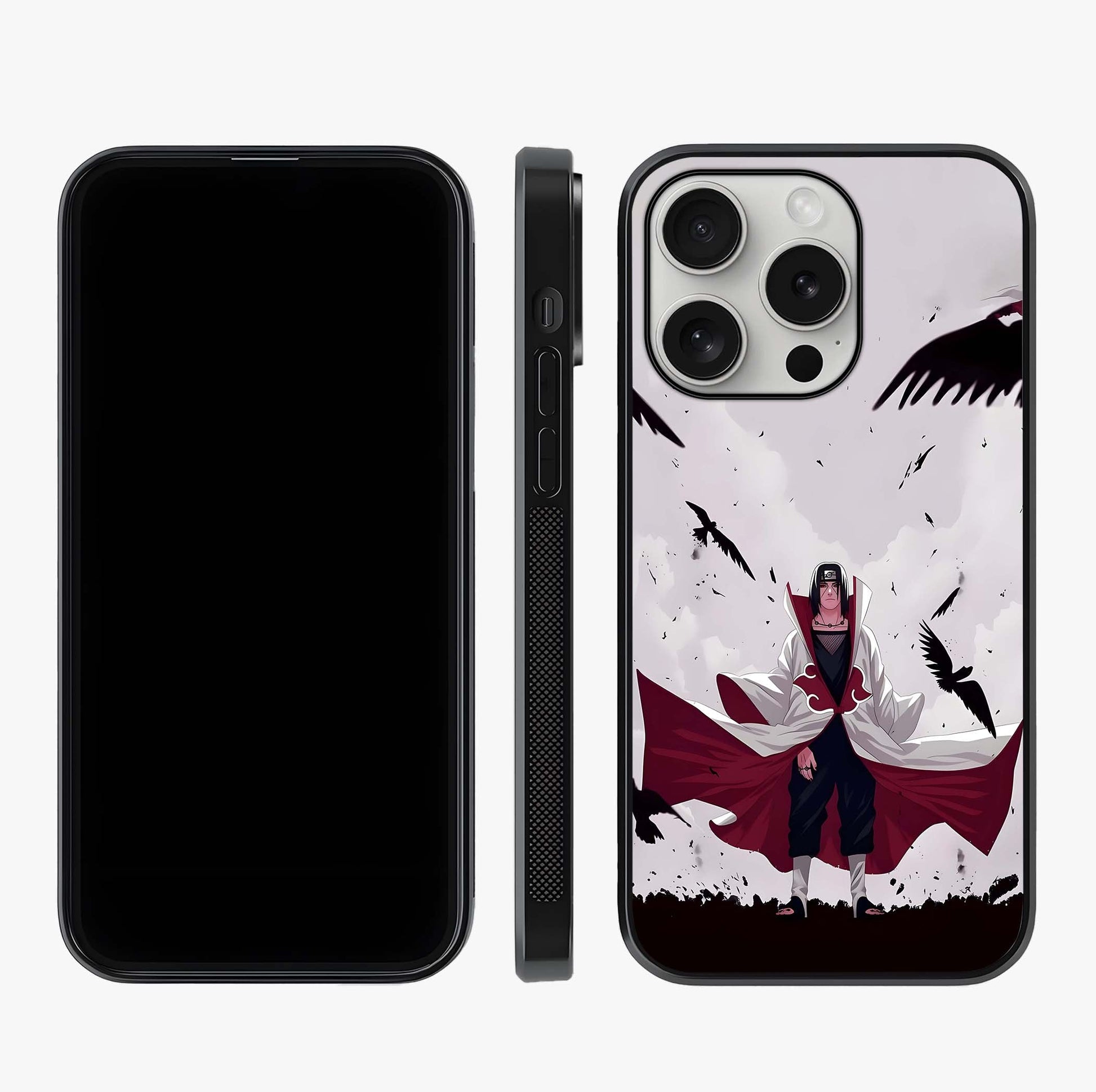 Crimson Crow Ascension Glass Case displayed upright for full design visibility and premium finish.