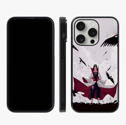 Crimson Crow Ascension Glass Case displayed upright for full design visibility and premium finish.
