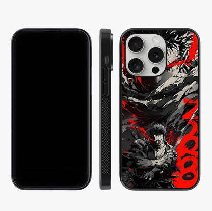 Demon Sword Resolve Glass Case displayed upright for full design visibility and premium finish.