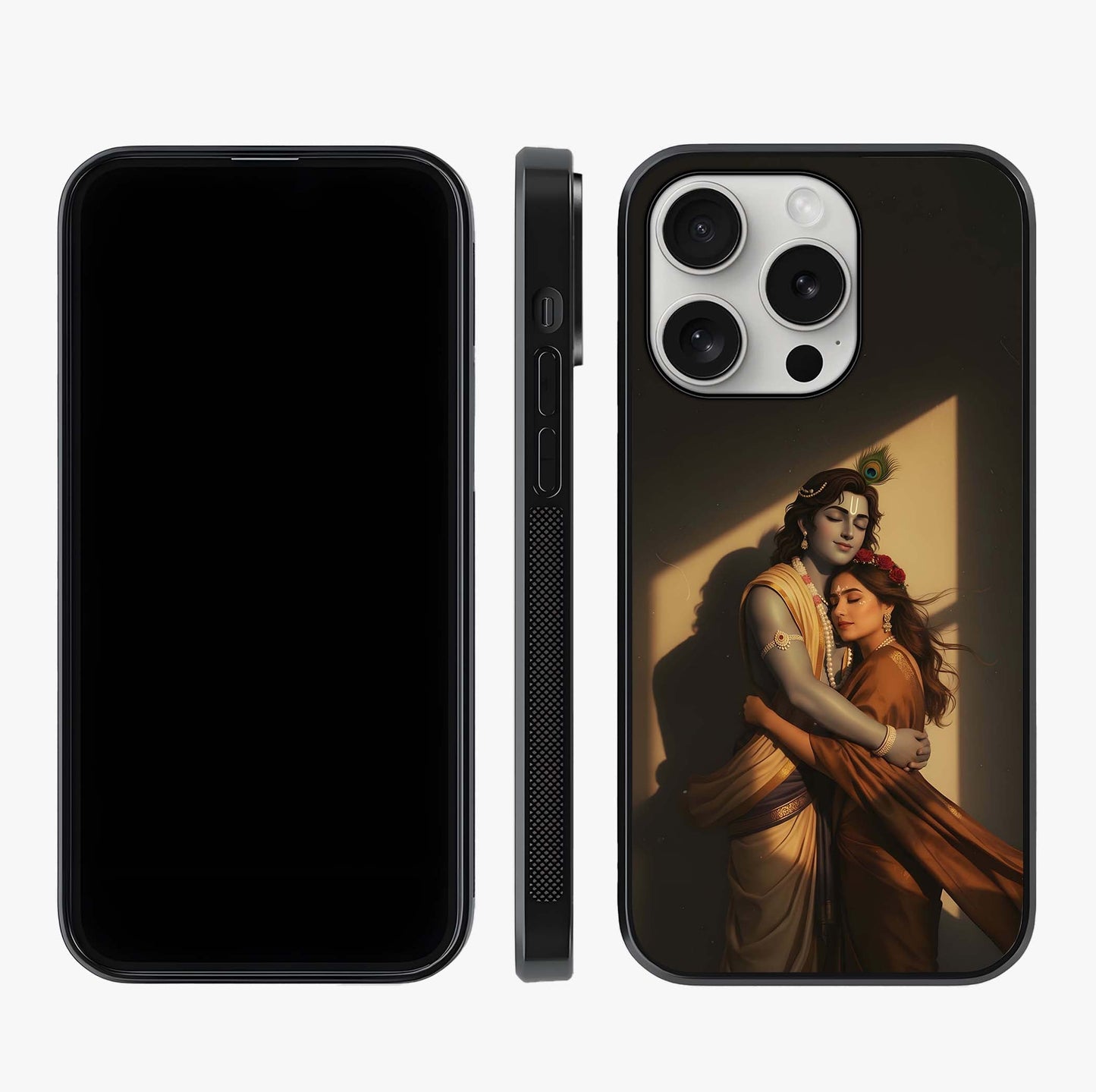 Divine Eternal Love Glass Case displayed upright for full design visibility and premium finish.