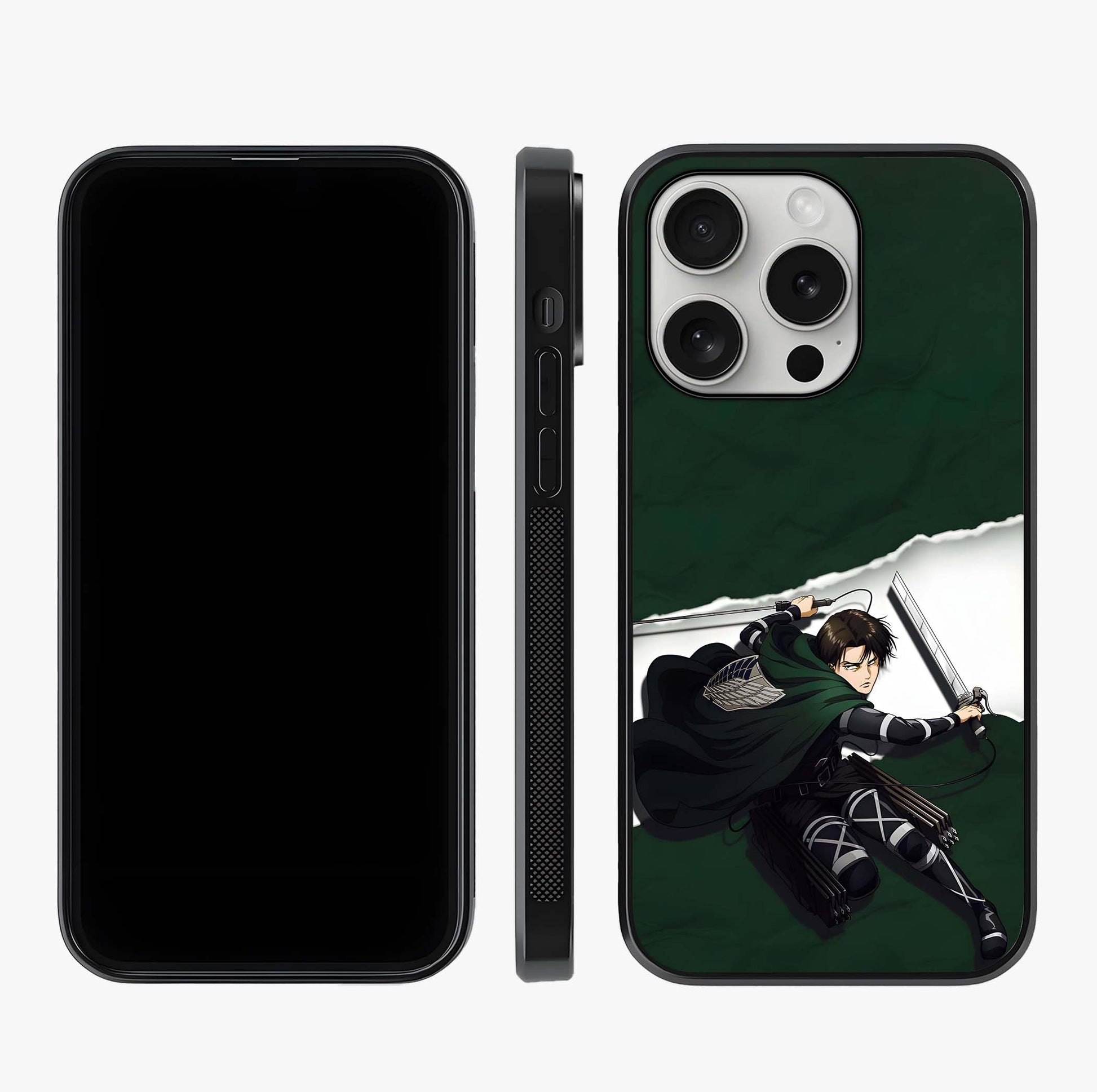 Emerald War Vanguard Glass Case displayed upright for full design visibility and premium finish.