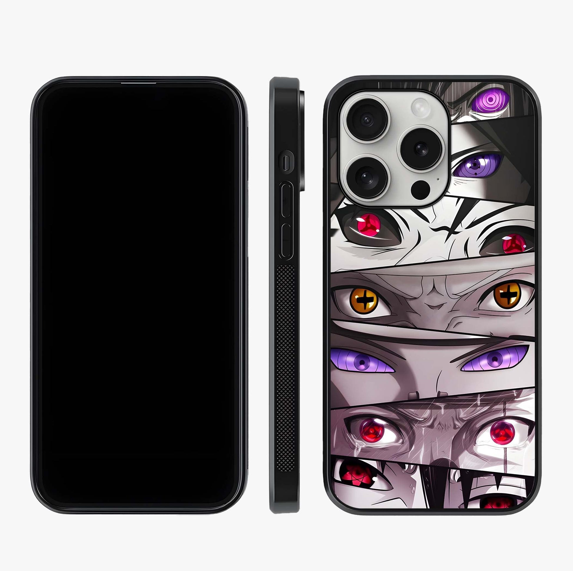Eyes Of Destiny Glass Case displayed upright for full design visibility and premium finish.