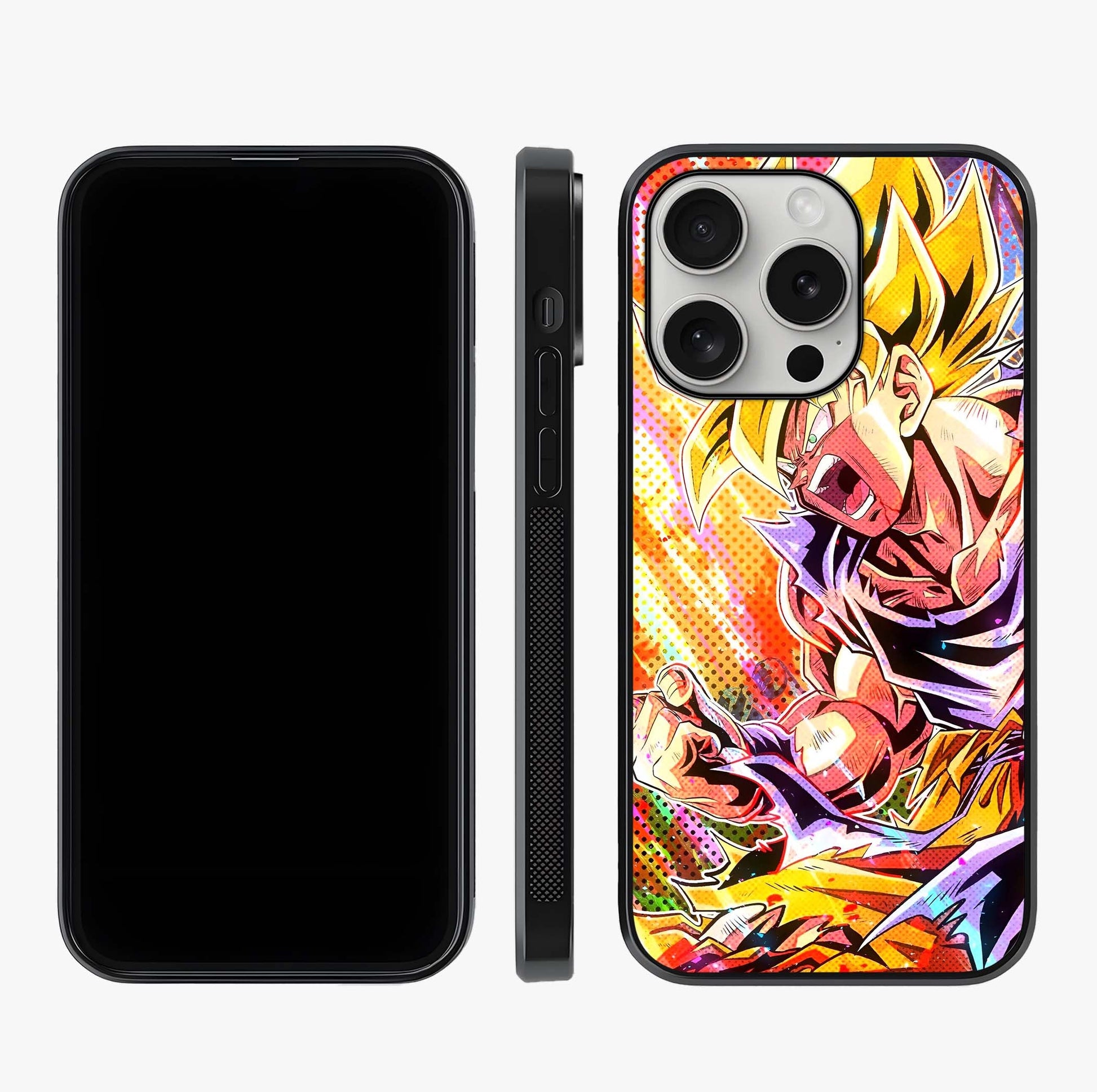 Firing Goku Glass Case displayed upright for full design visibility and premium finish.