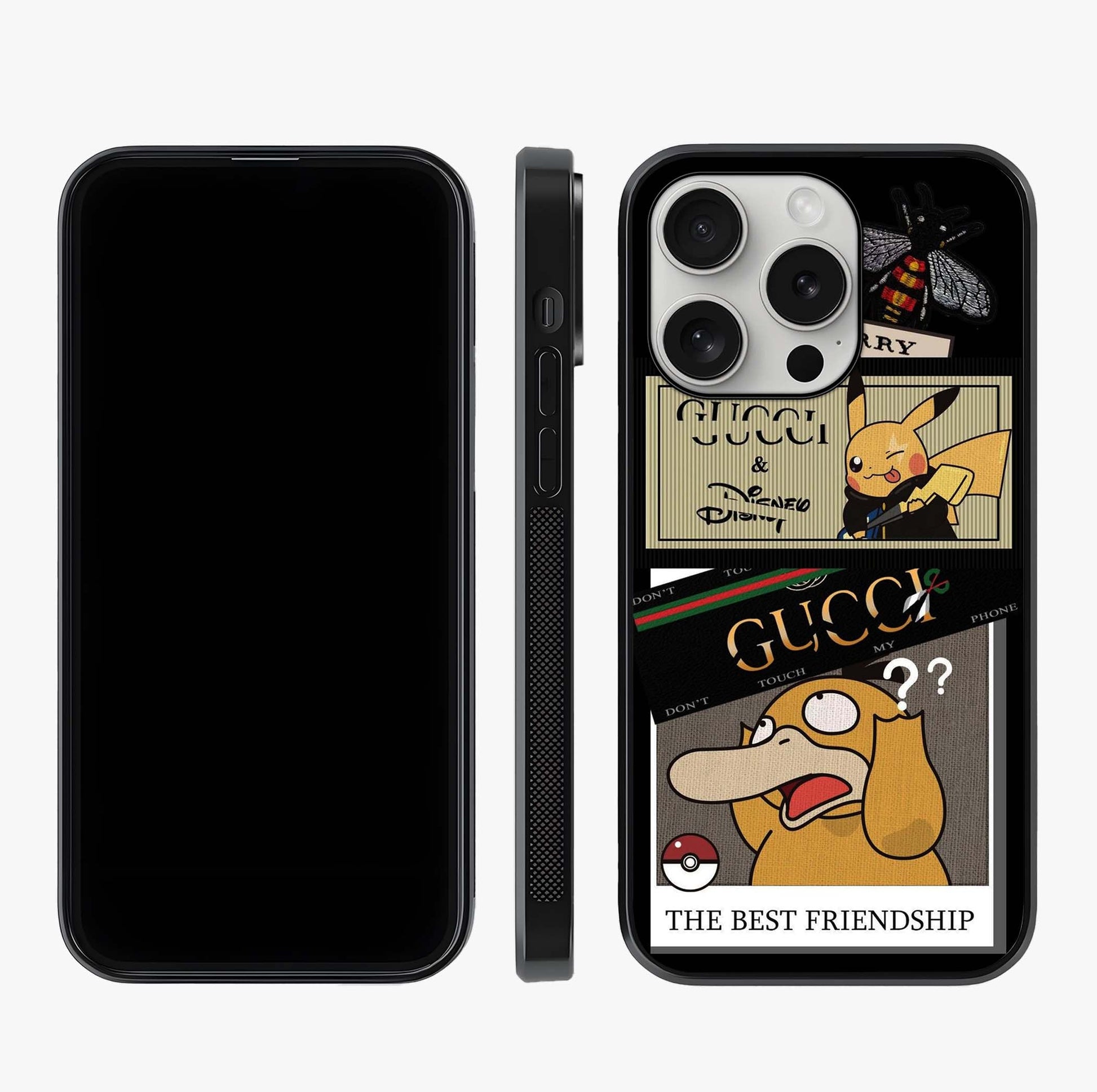 Gucci Play Mashup Glass Case displayed upright for full design visibility and premium finish.