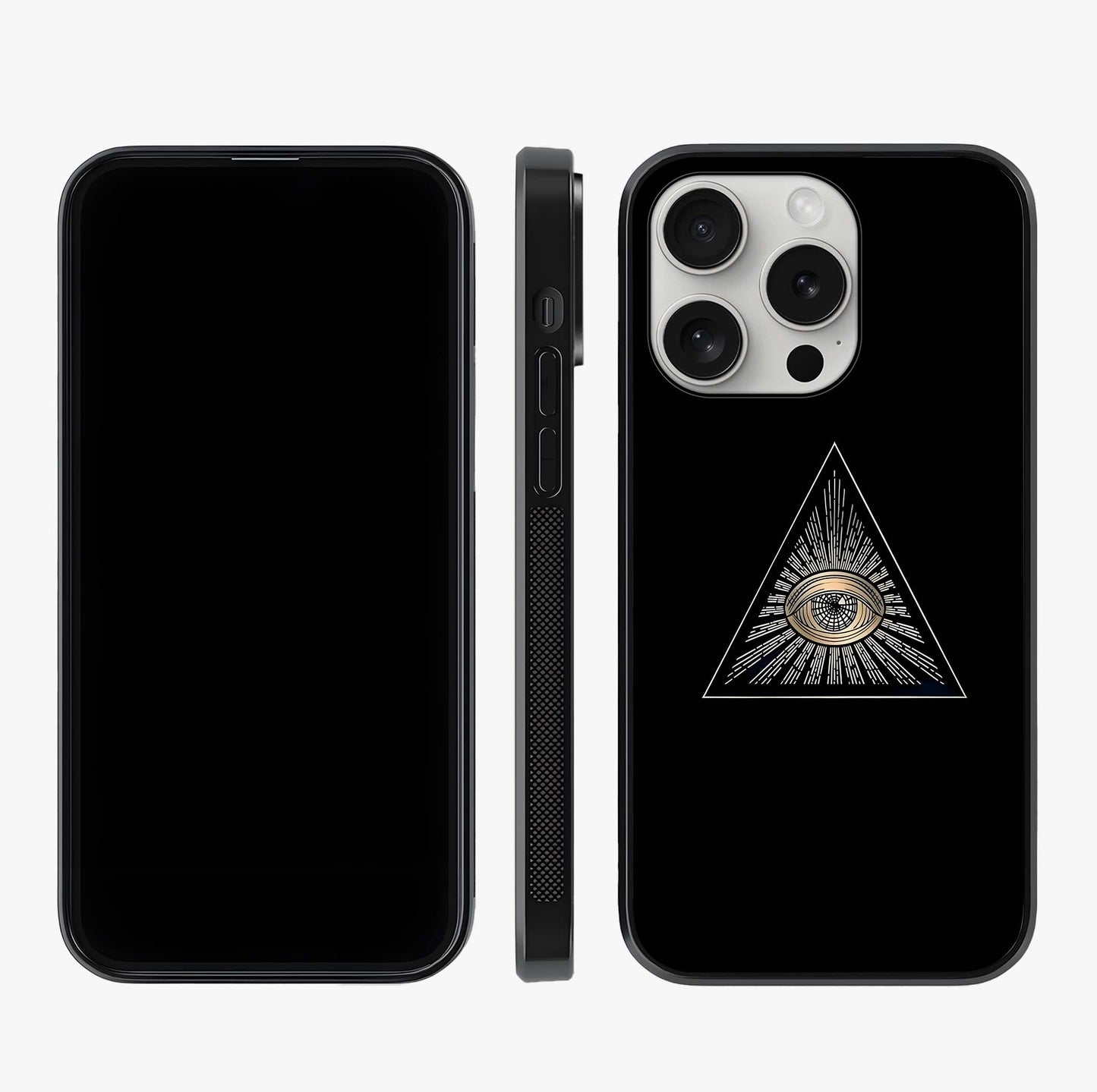 Illuminati Evil Glass Case displayed upright for full design visibility and premium finish.
