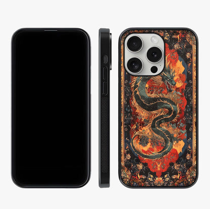 Inferno Dragon Soul Glass Case displayed upright for full design visibility and premium finish.