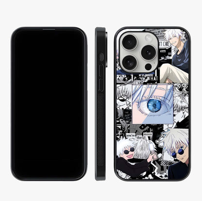 Infinity Sorcerer Chaos Glass Case displayed upright for full design visibility and premium finish.