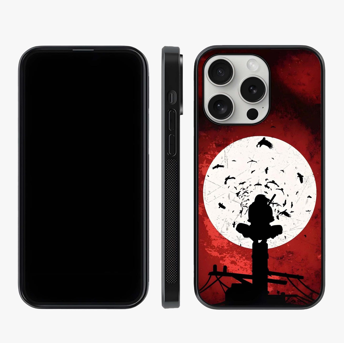Itachi Limited Edition Naruto Anime Glass Case displayed upright for full design visibility and premium finish.
