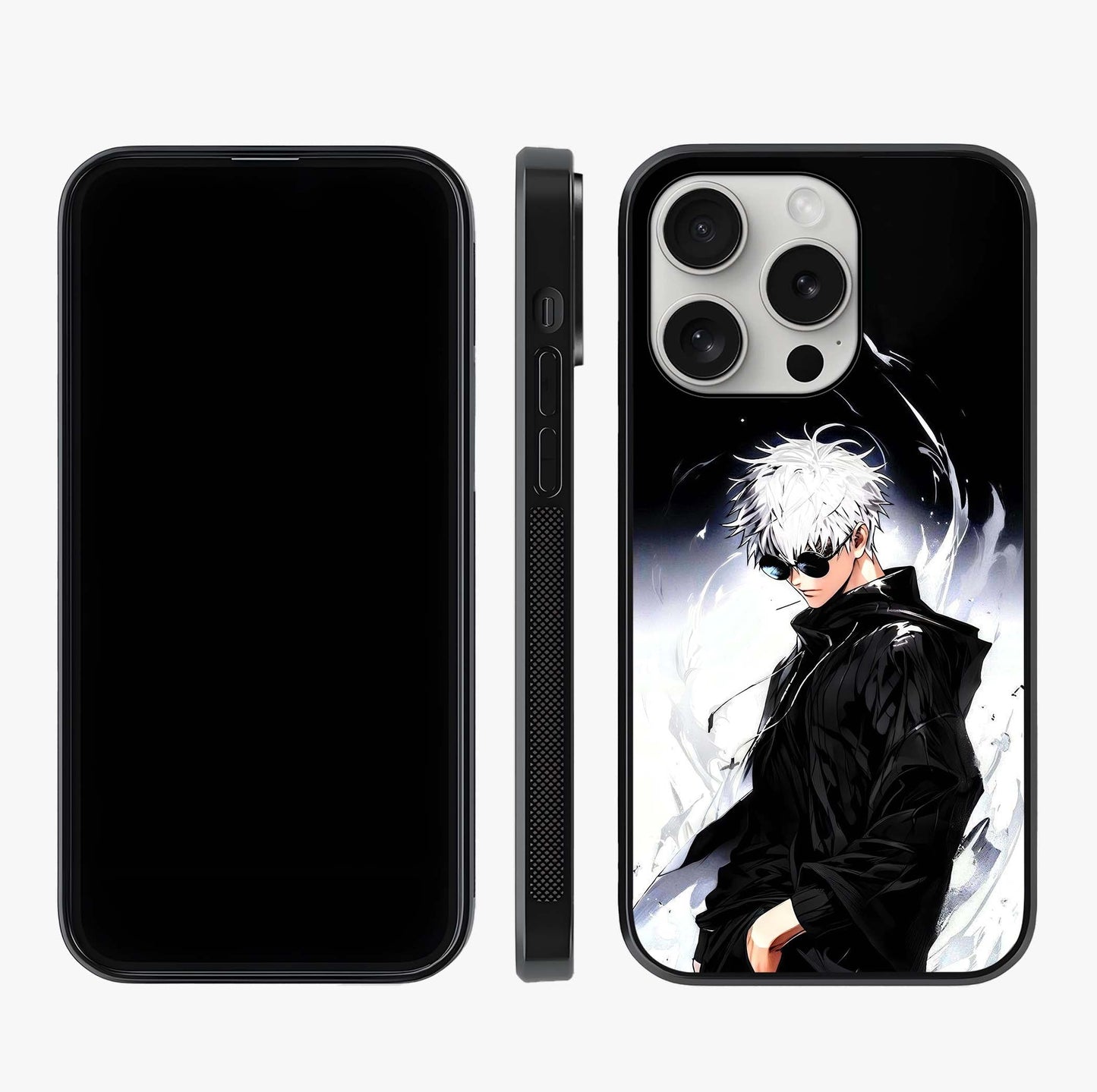 Limitless Shadow King Glass Case displayed upright for full design visibility and premium finish.