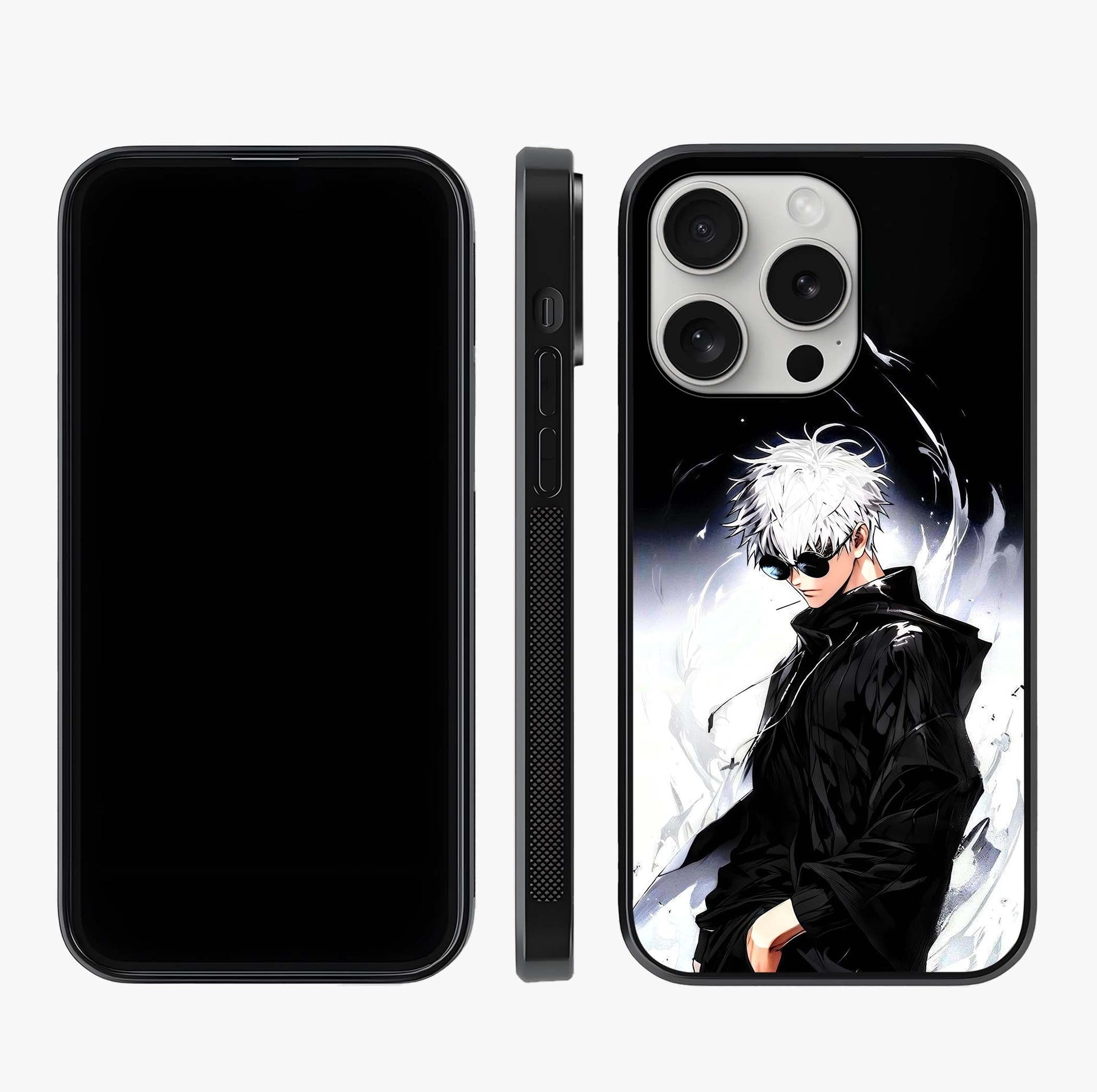 Limitless Shadow King Glass Case displayed upright for full design visibility and premium finish.