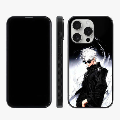 Limitless Shadow King Glass Case displayed upright for full design visibility and premium finish.