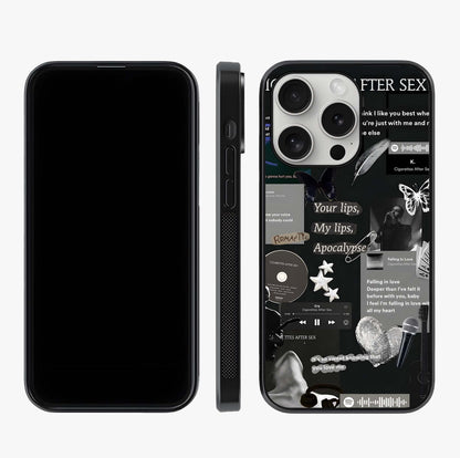 Midnight Love Echo Glass Case displayed upright for full design visibility and premium finish.