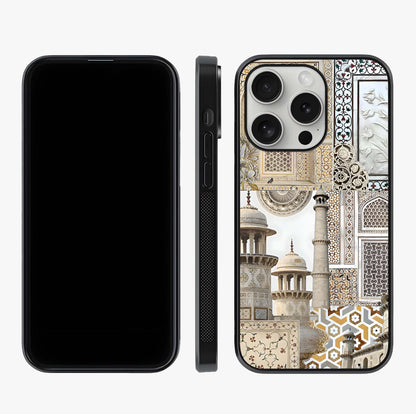 Mughal Marble Legacy Glass Case displayed upright for full design visibility and premium finish.