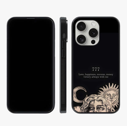 Mystic Victory Aura Glass Case displayed upright for full design visibility and premium finish.