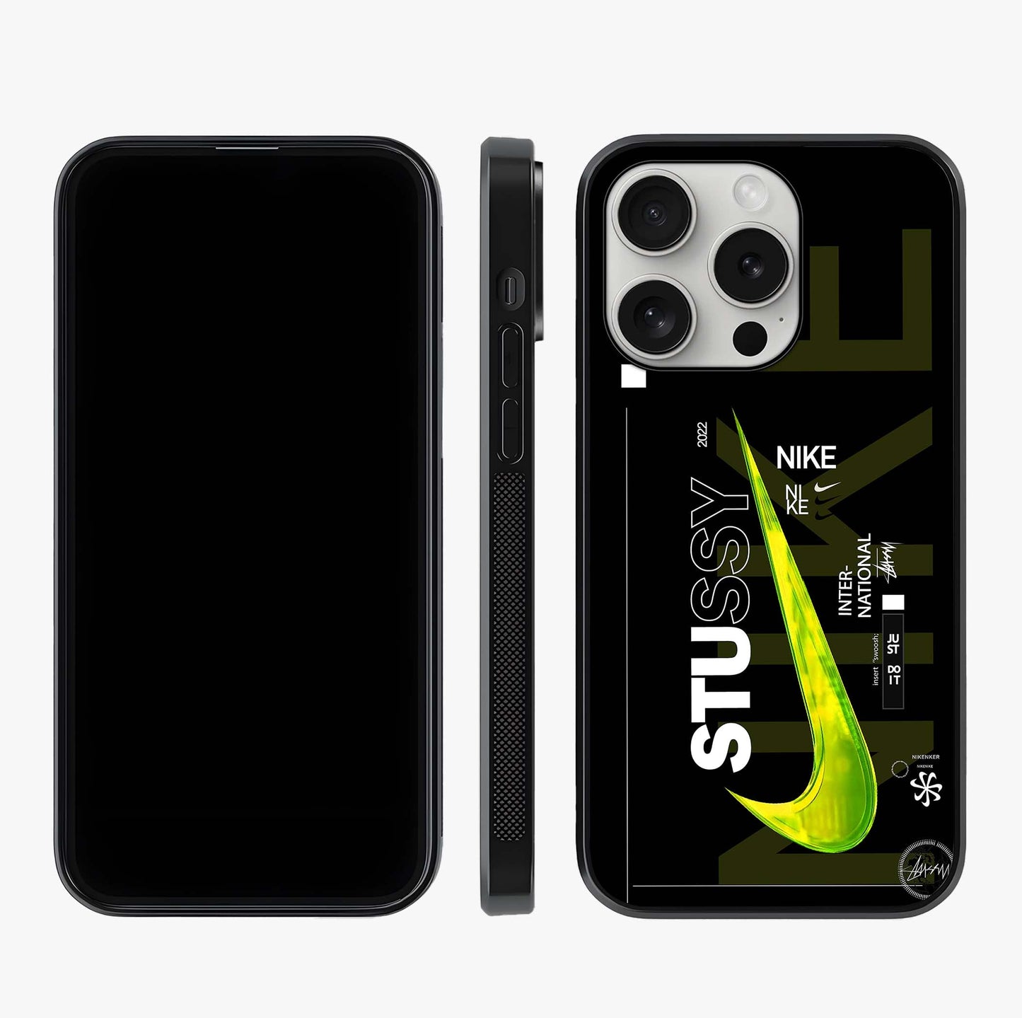 Neon Street Edition Glass Case displayed upright for full design visibility and premium finish.